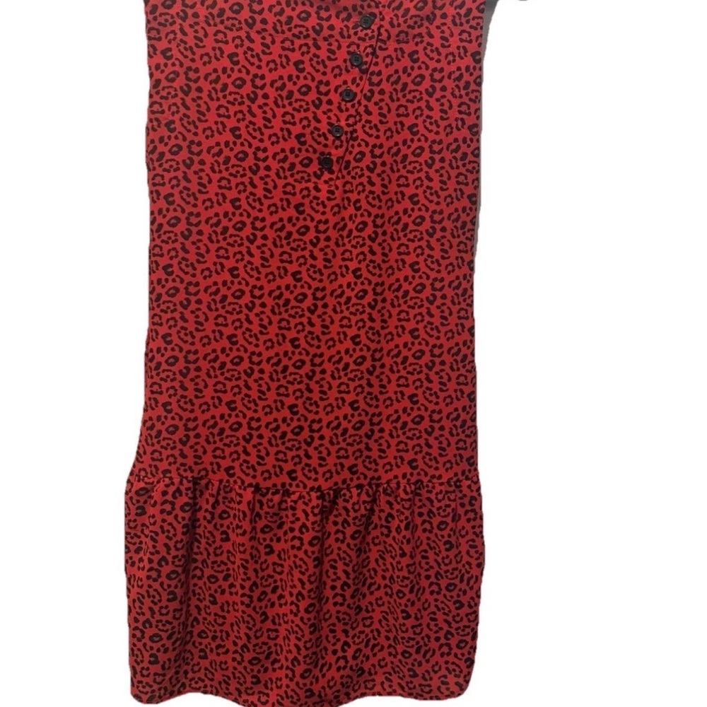 BB Dakota Red Leopard Print Mini Dress